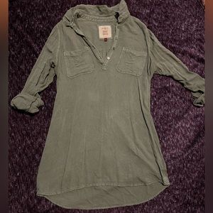 South Pole Long Sleeve Shirt Dress, size large.